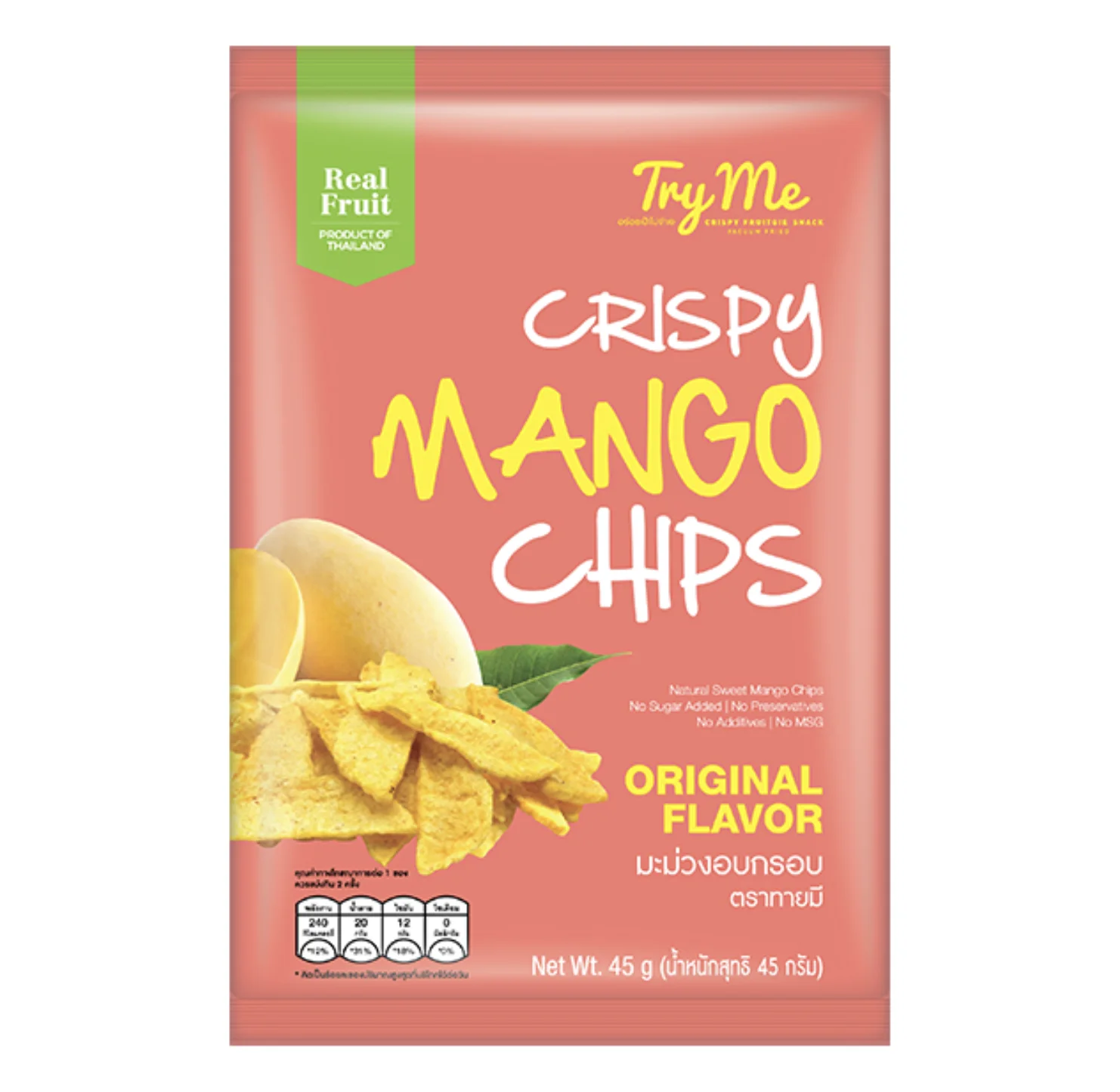 Snacks chips fruit snacks wholesale fruit vegetable snacks - Crispy Mango Chips Product form Thailand