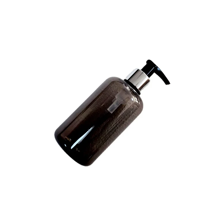 100% PCR High quality PET 500ml boston shape eco friendly lotion bottle shampoo hand soap Recycled  plastic bottle