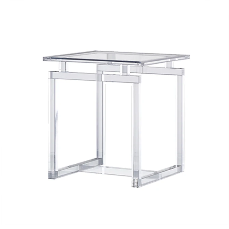 Acrylic accent table acrylic square side table acrylic living room furniture