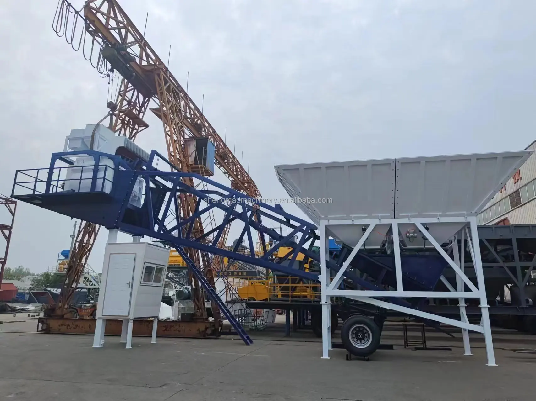 1m3 2m3 Per Batch Wet Mix Concrete Production Line On Sale