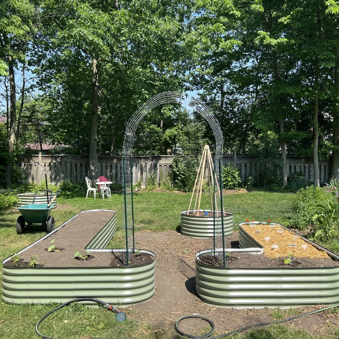 Outdoor Aluzinc Raised Garden Bed Metal Outdoor Planter Box Shape L