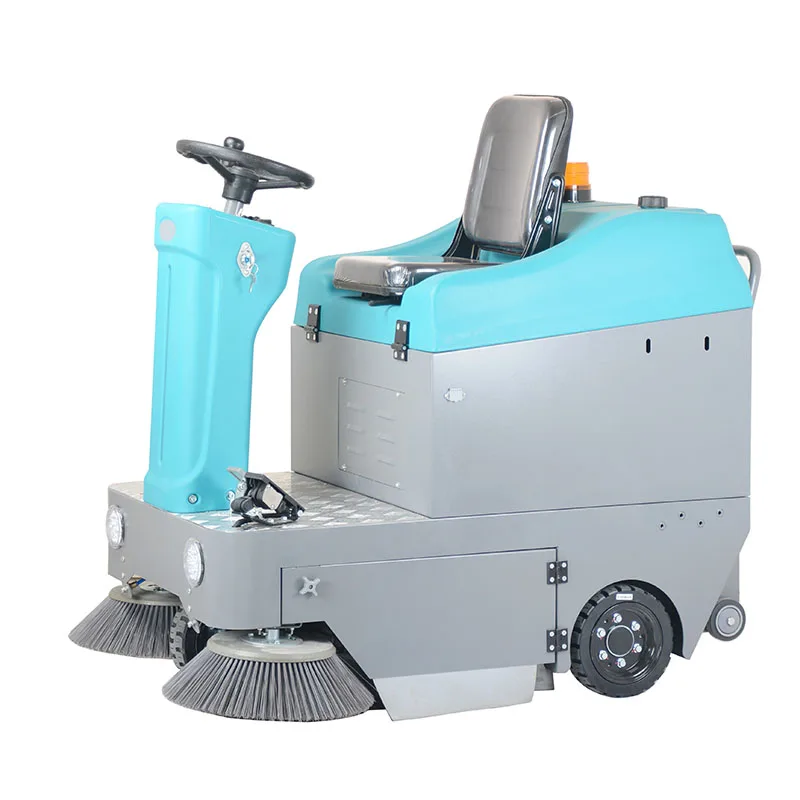 TANJIE VWS1050 Auto Scrubber Touch Driving Type Automatic Floor Cleaning Machine Spray Water To Dry Factory Hotel Supermarket