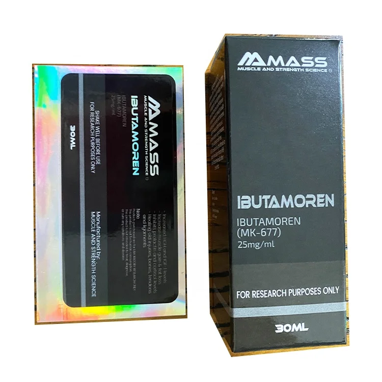 30ML dropper bottle 23 MK-677 RAD 140 printed pharma bottle packaging box with sticker label