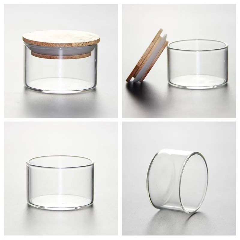 Transparent glass bowl multilayer snack jar
