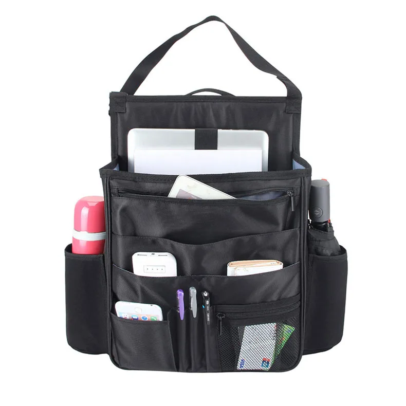 Индивидуальный Автомобильный багажник, органайзер на переднее сиденье, подвесная сумка для хранения с контейнером для ноутбука и планшета
