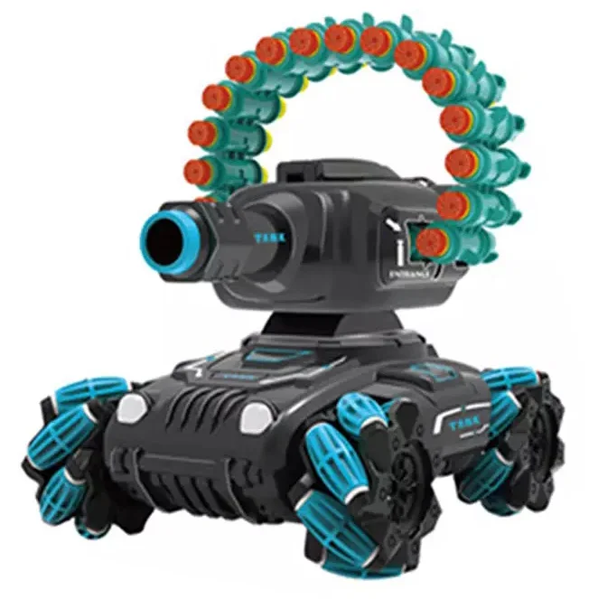 New Trend Stunt Car Infrared Laser Targeting Water Bomb Rc Tank Toy 2.4g Dual Remote Control 360 Degree Rotation Gesture Rc Car