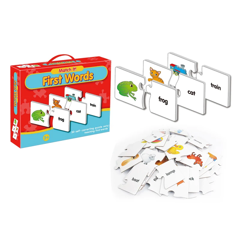 Three and Four Letter Words Match It Spelling 20 Self-Correcting Spelling Puzzle with Matching Images