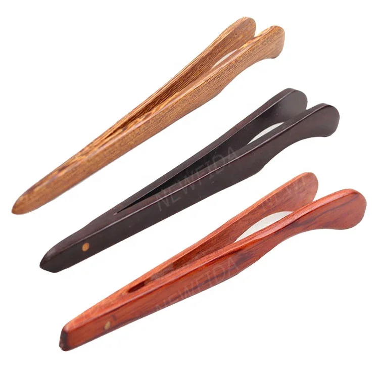 Multi-use For Salad Grilling Frying Bread Tea Kitchen Utensils Bamboo Wooden Tongs