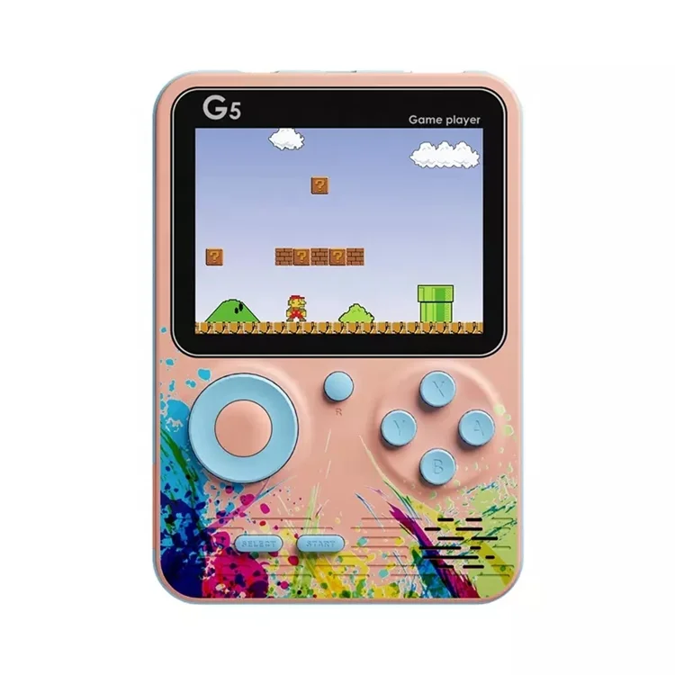 HD Mini Retro Handheld TV Video Game Console G5 Portable 3.0 Inch Large Screen Pocket Gaming Players Built-in 500 Classic