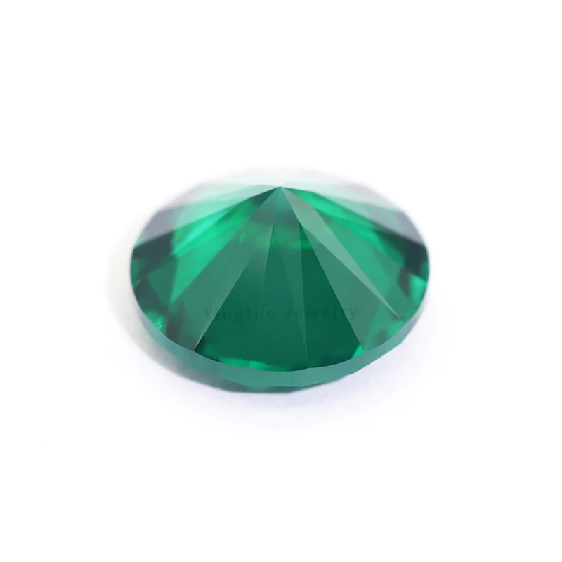 Wuzhou Yingtuo Good Quality Round Cut 1.0mm Green Nano Color Stones In Large Stocks Synthetic Gemstones