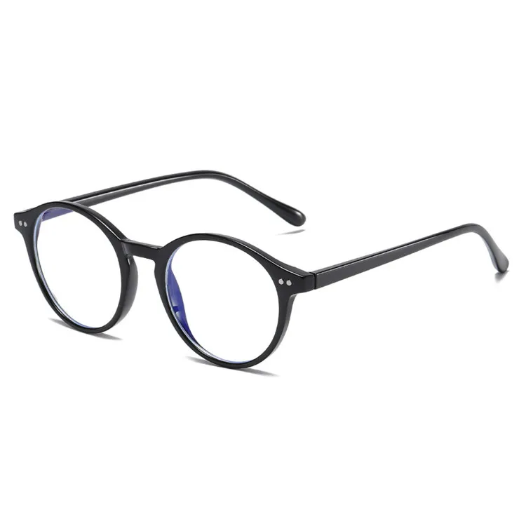 Unisex Optical Glasses Plastic Round Frame Anti Blue Light Prescription Glasses