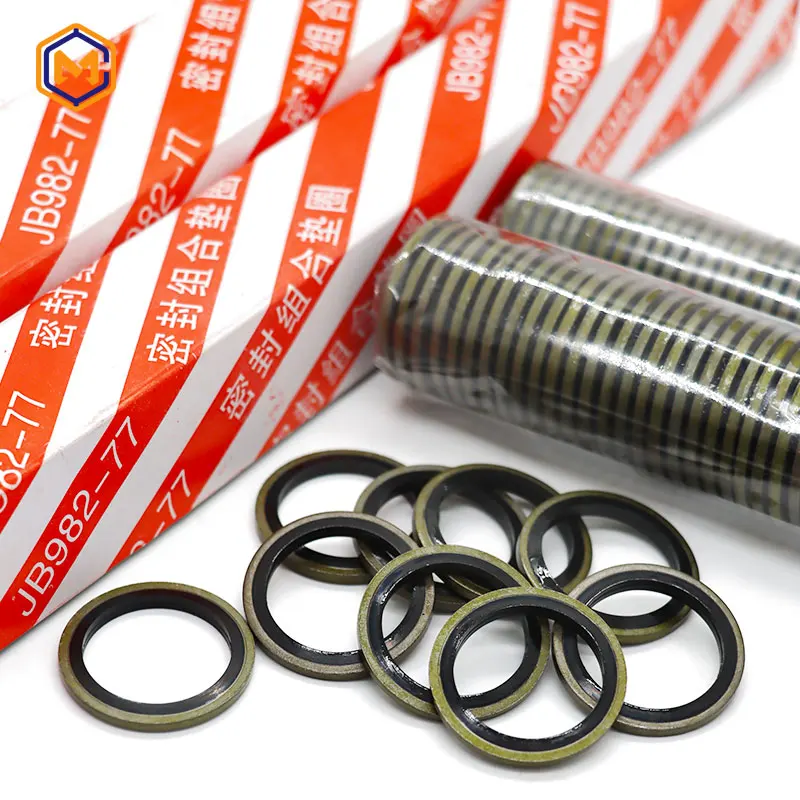 High quality inch metric washers NBR rubber EPDM rubber bonded gaskets metal gaskets