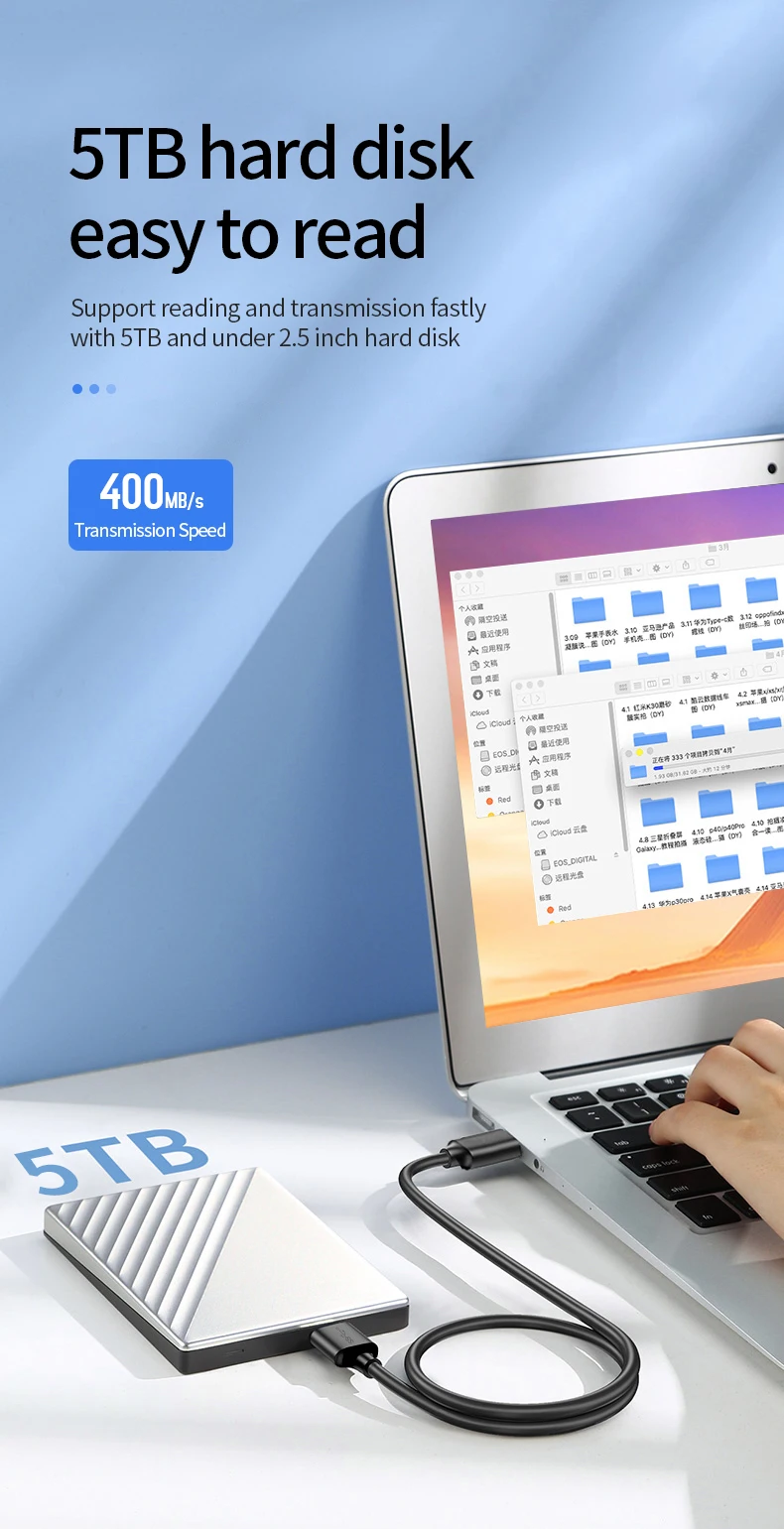 High Speed USB-C to USB 3.0 Micro B Cable Support 5Gbps for Seagate WD Toshiba External Hard Drive USB Cable Micro B