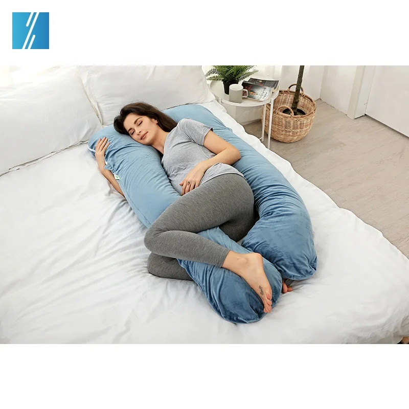 Warehouse Best  Down Belly U Shape  Pregnancy Pillow For Side Sleepers