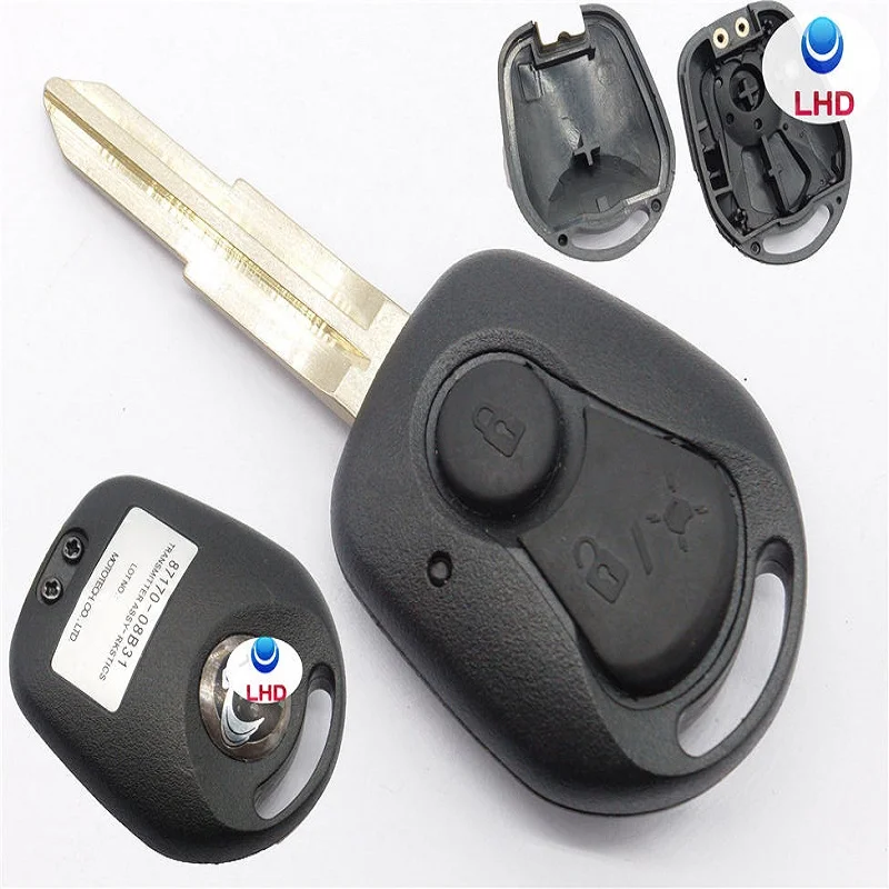 For Ssangyong Actyon Kyron Rexton Auto Remote Key Fob Replacement 2 Button Case Cover Shell