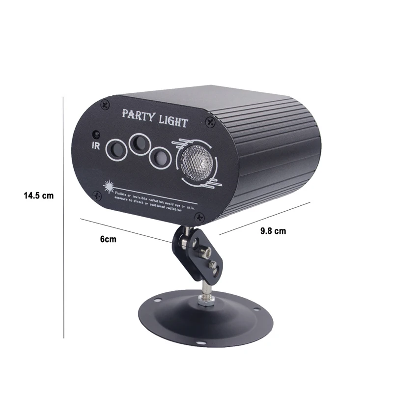 Мини-освещение для вечеринок RGB дискотека диджея Лазерное освещение звуковая активация 72 узоров светодиодный лазерный проектор вечеринки