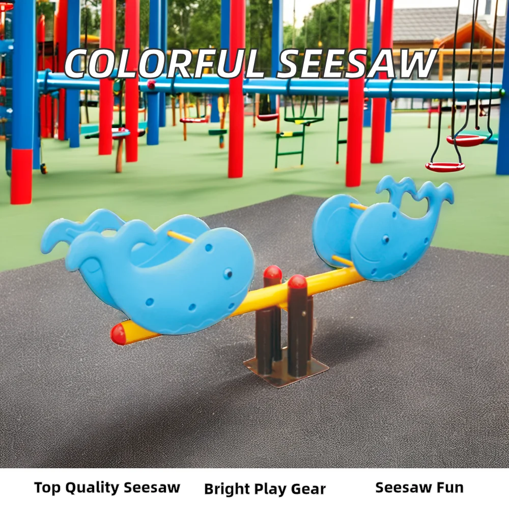 Hot Selling Indoor Toddler Playground Equipment Colorful Cartoon Plastic Outdoor Seesaw for Preschool Park and Garden