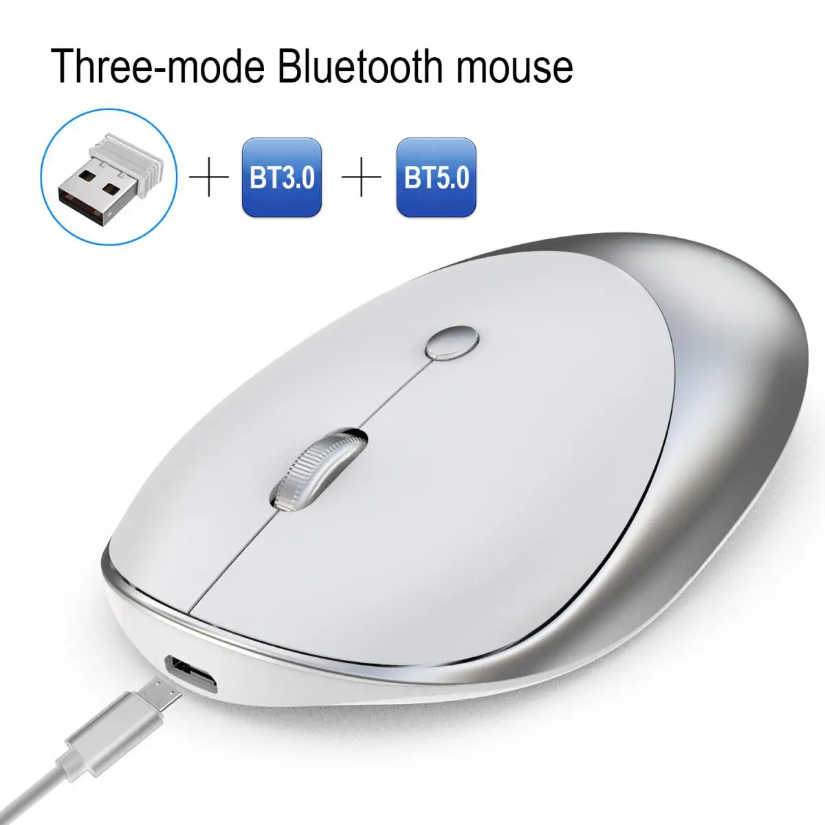 2 4G Wireless Right Handed Mouse USB Wireless 2.4g Charging Functional Mice for Gaming Laptop Desktop Black Buttons Status