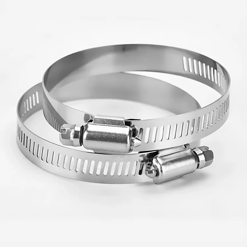 Adjustable Stainless Steel Worm Drive Hose Clamps / Hose Clip - American Type