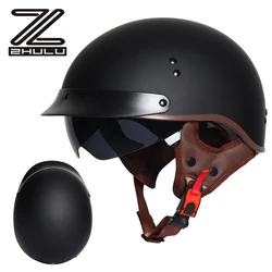 Dot Certification ABS economy Motorcycle Vintage Open Half Face Helmet