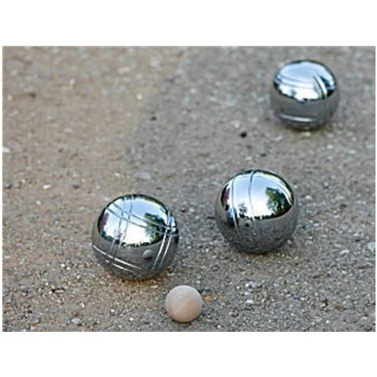 Good price sale bag of 3 petanque balls metal silver petanque bocce boule balls