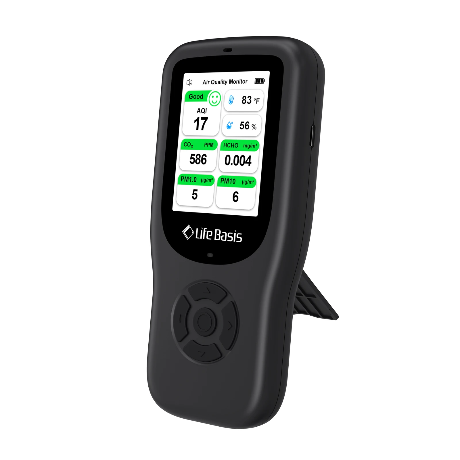 LifeBasis 10 In 1 Multi-Gas Detector WIFI CO2 HCHO TVOC Air Quality Detector TEM HUM Gas Analyzer Air Quality Monitor