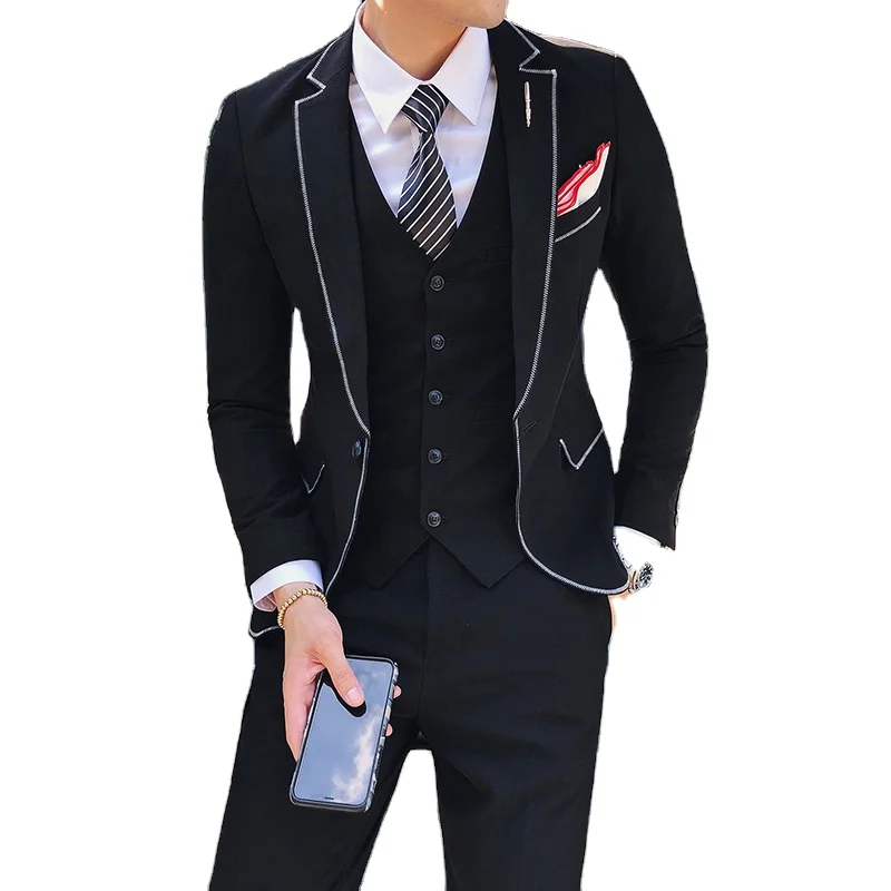 men business suit--men Formal Wedding Prom Dinner 3 pieces (Jacket & Pant & Vest) Customize Mens Custom suits