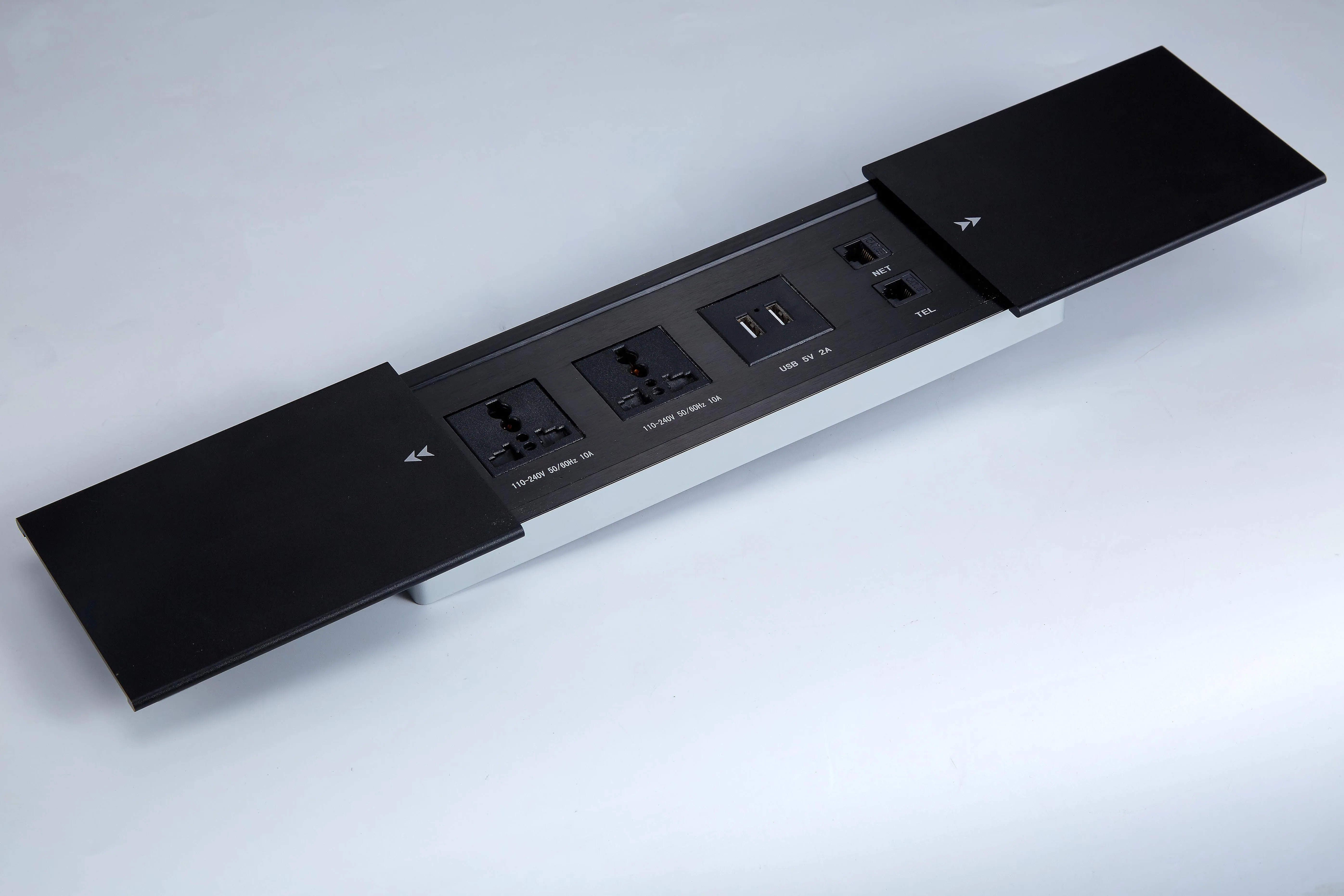 European kitchen furniture USB smart sliding cover tabletop power socket