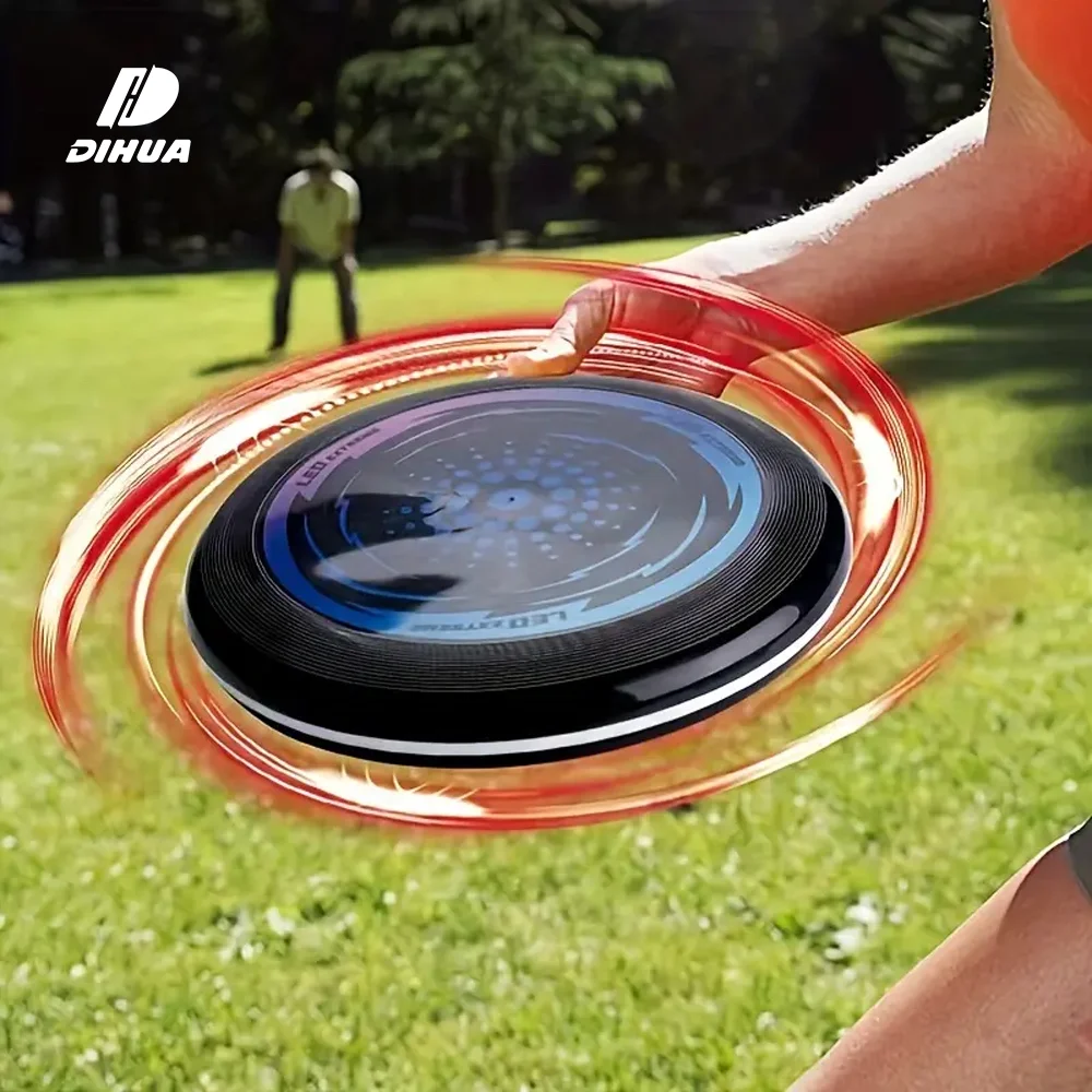 LED Light Up Flying Disc for Outdoor Sports & Beach Fun w/ 42nd LEDs for Night Time Play & Comfortable Grip for Outdoor Games