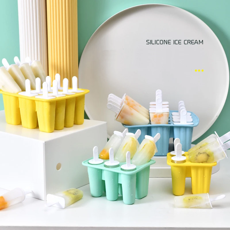 4/6/12 grids silicone DIY Popsicle making mold easy release ice cream Popsicle mold kitchen creative Popsicle mold