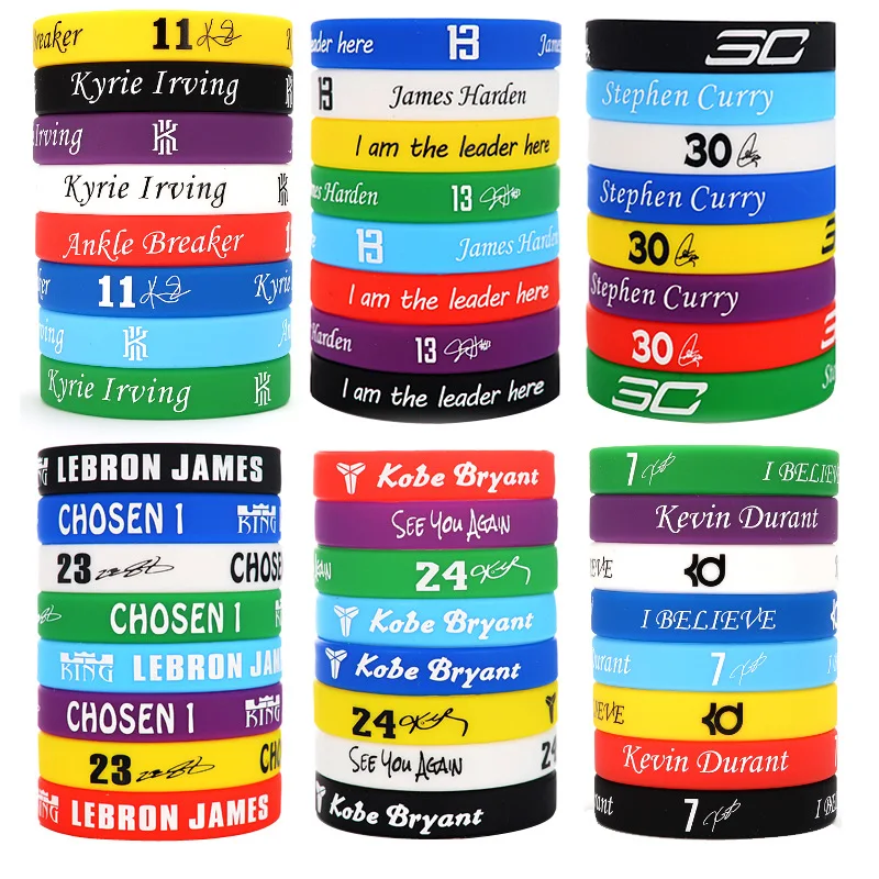 Custom Logo Motivational Basketball Silicone Bracelet Wristbands