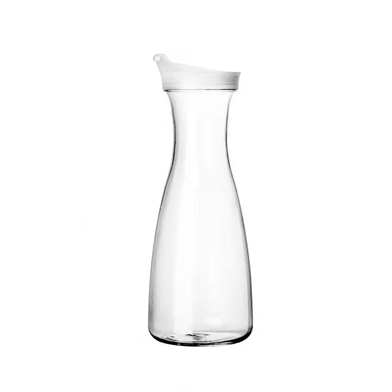 Juice Lemon Brazil Milk Bottle 1000ML Beverage Pitcher BPA Free Transparent Glass Water Bottle With Lid