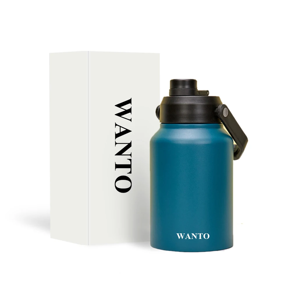 Wanto food grade double wall stainless steel signature high grade  vacuum flask thermos vacuum orange in bulk