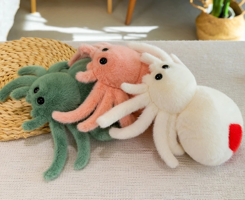 Fast Shipping Premium Quality Black Gray Plush Spider Stuffed Animal Real Spider Soft Toys Perfect Halloween Gifts For Child