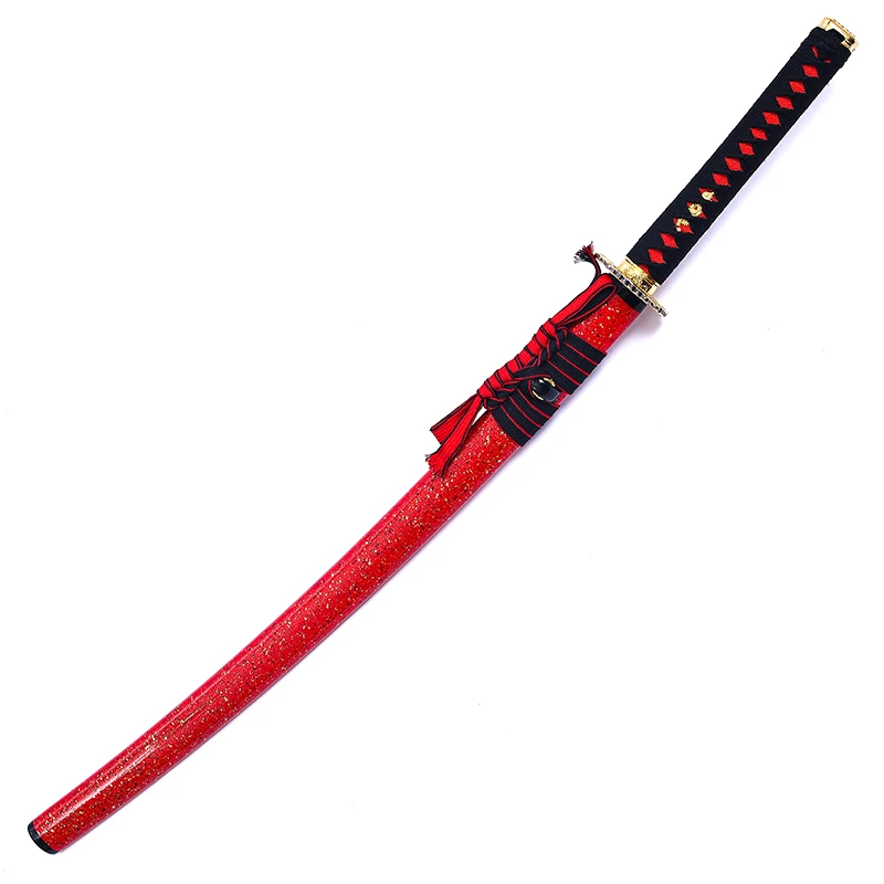Popular Red Saya Real Japanese Samurai Wood Sword for Collection and Training