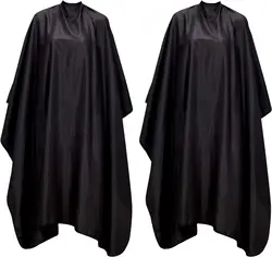 wholesale custom logo waterproof hair cutting black hairdressing barber apron with sleeves