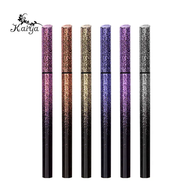 Private label lapis de olho  Makeup Liquid Eyeliner Pen Waterproof Eye Liner Long Lasting Beauty colored glitter eyeliner