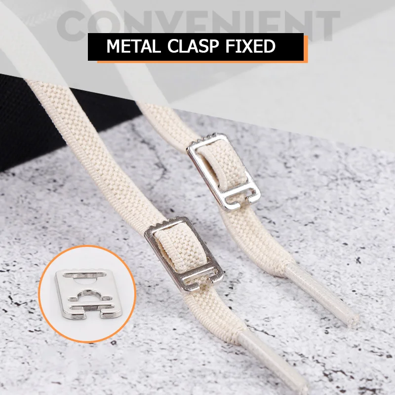 Elastic No Tie Shoelaces Shoe Laces For Kids and Adult Sneakers Shoelace Quick Lazy Metal Lock Strings