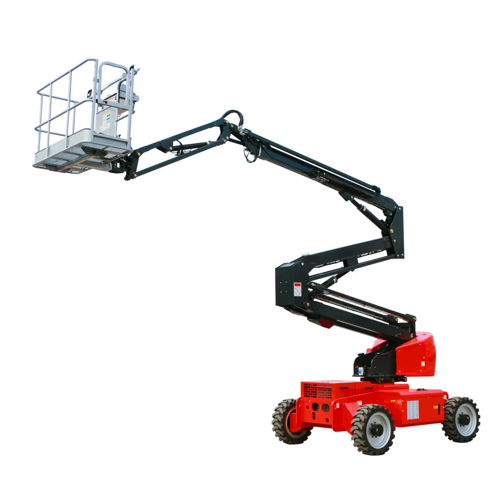High Lifting Height Trailer Mounted Manually Boom Aerial Work Lift with CE