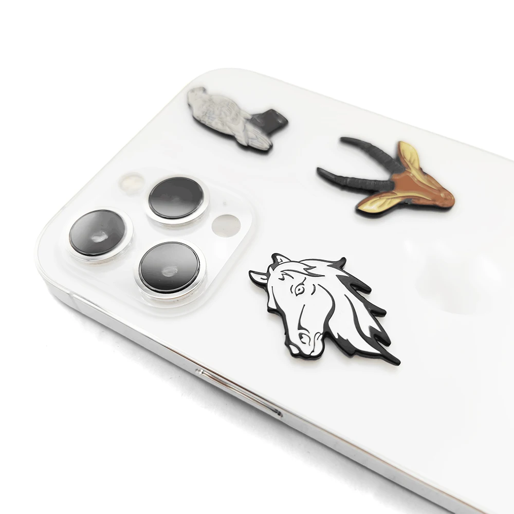 Design Your Own saudi Uae Oman Metal Sticker Badge Mobile Phone Decoration Lapel Pin Sticker Emblem For Phone Case