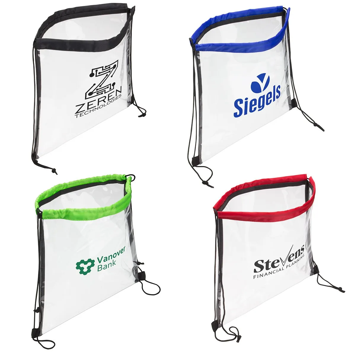 See Through Transparent Waterproof Sport Men Custom Plastic PVC Clear Backpack Drawstring Bag