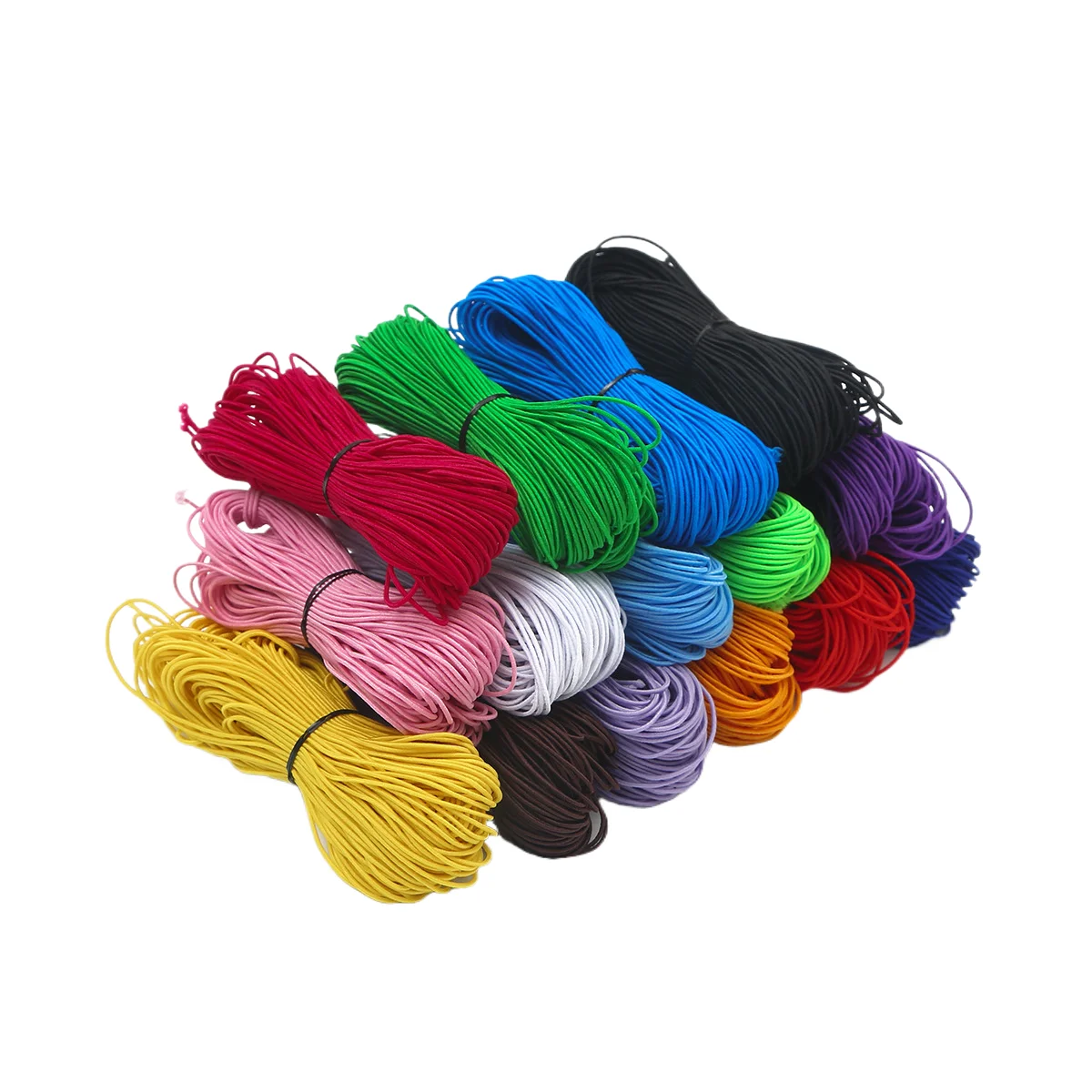 Qizhi DIY Материал эластичная веревка прочный закрывающийся круглый цвет Резиновая лента фиолетовый высокий синий оптовая продажа