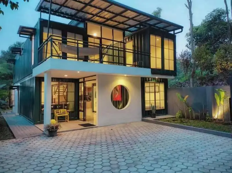 Fashionable, Modular,high Quality Corrugated Flat Pack Containers House Prefabricated Steel Mobile Coffee Shop Customized Modern