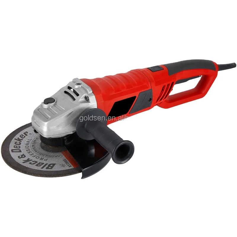 TOLHIT  Paddle Switch Rotary Handle Industrial Cutting Machine Professional Electric Angle Grinder Power Tool 2400W 230mm 9In