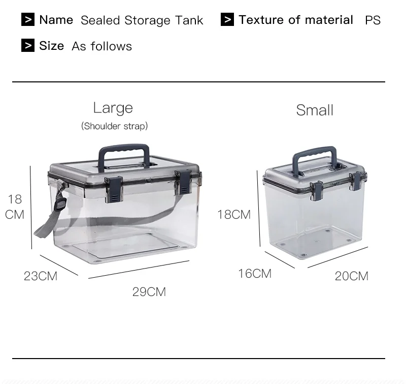 wholesale high quality Kitchen food plastic storage boxes bins clear Sealed storage tank containers with handle storage box