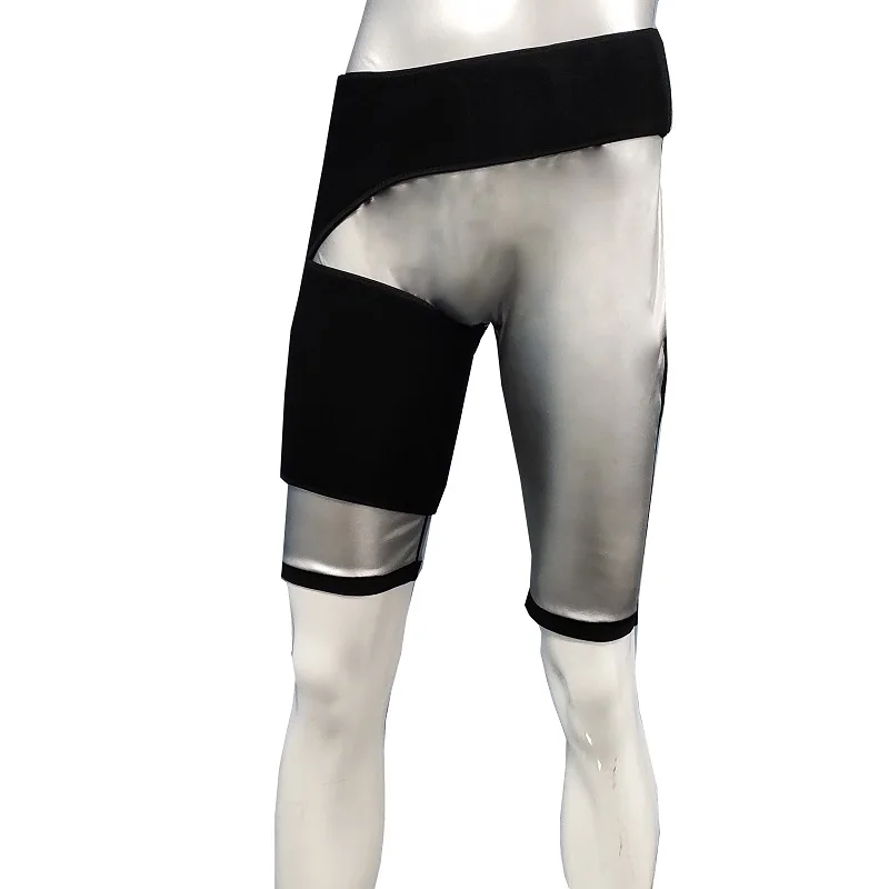 Neoprene Thigh Brace - Hamstring Quad Wrap - Adjustable Compression Sleeve Support for Groin Muscle, Sprains