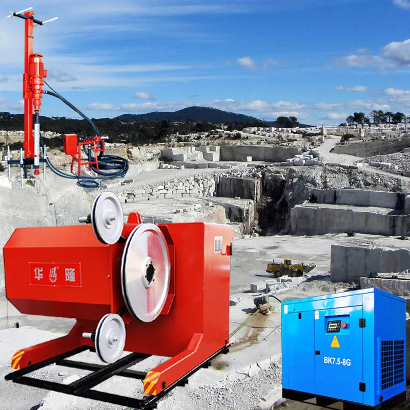 HUALONG Stone Machinery Quarry Diamond Wire Saw Stone Mining Machine Block Squaring Cutting Machine Rock Driller for Marble