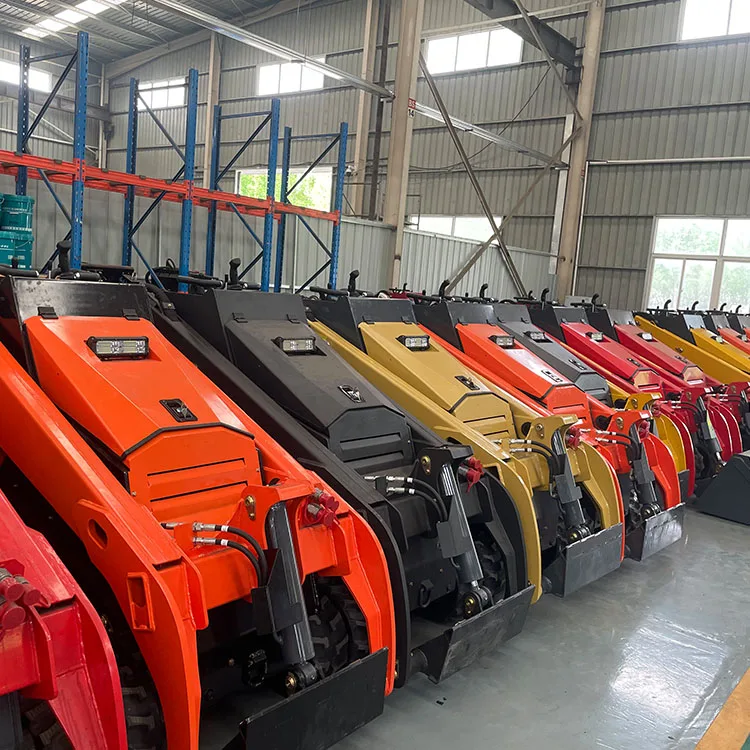 Kubota Diesel Engine Powered Mini Skid Steer Loader | Compact Construction Machinery for Snow Blowing and Backhoe Applications