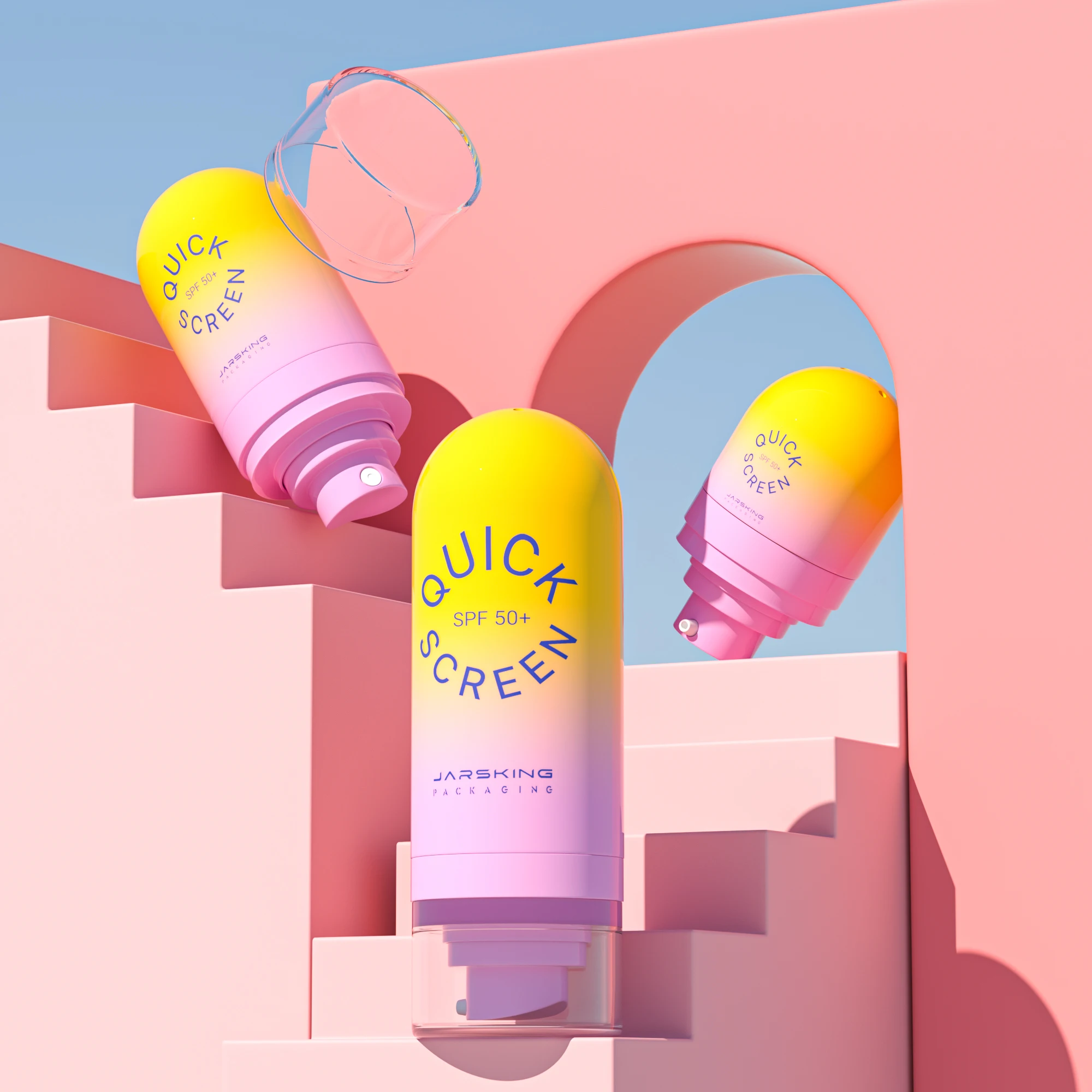 New design 15ml 30ml 50ml empty plastic cosmetic fine mist spray bottles luxury skincare moisturizer airless pump bottle