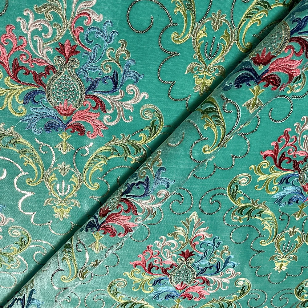 Manufacturer Sofa Fabric Curtain Embroidery Velvet Moroccan Sofa Fabric Woven Sofa Fabrics